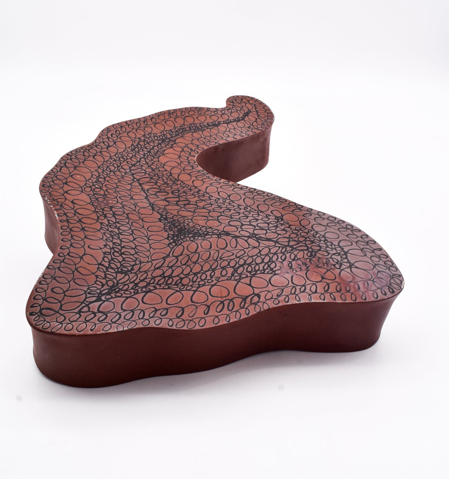 Red Stoneware Tray I