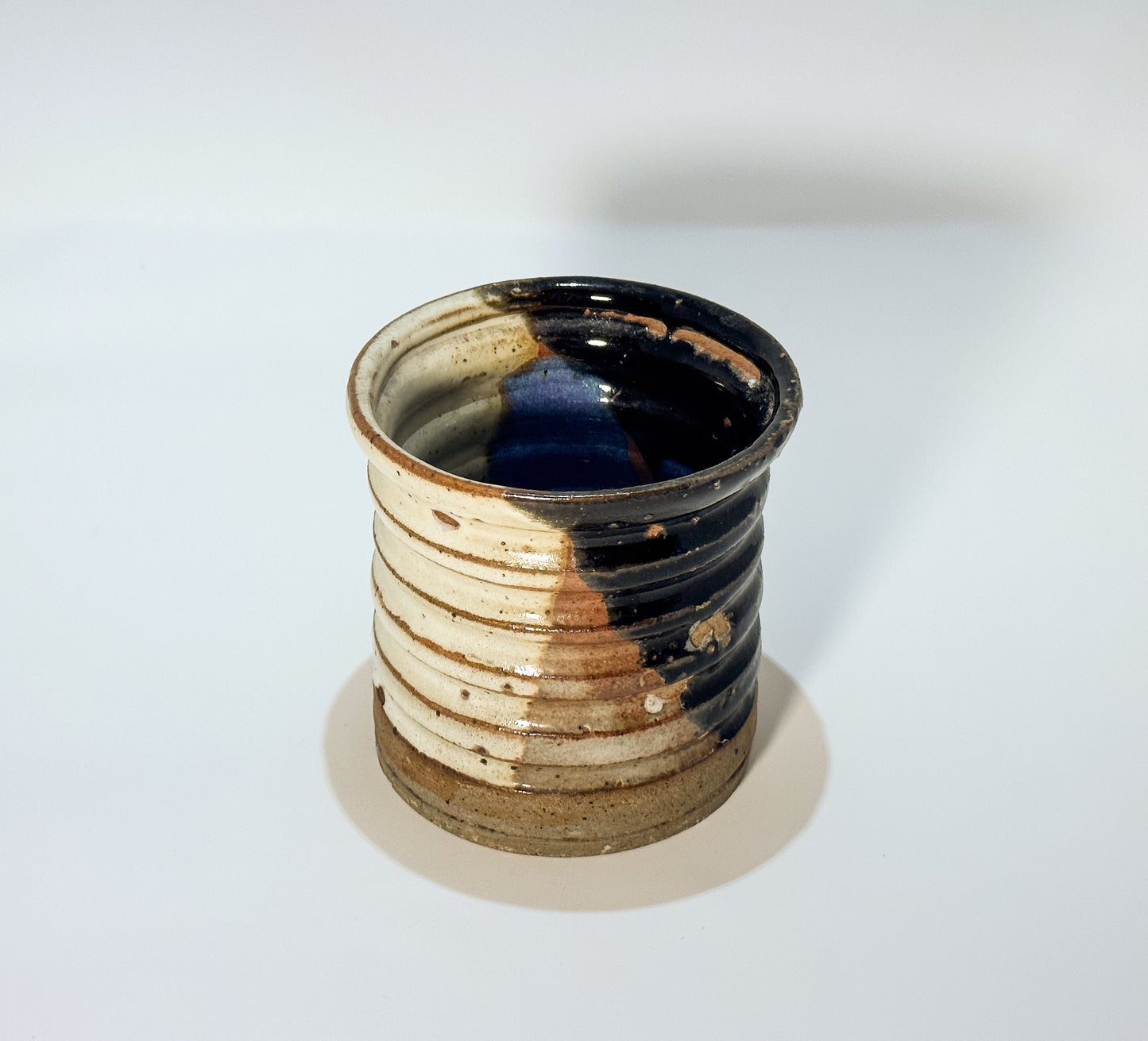 Shino "crater" vase