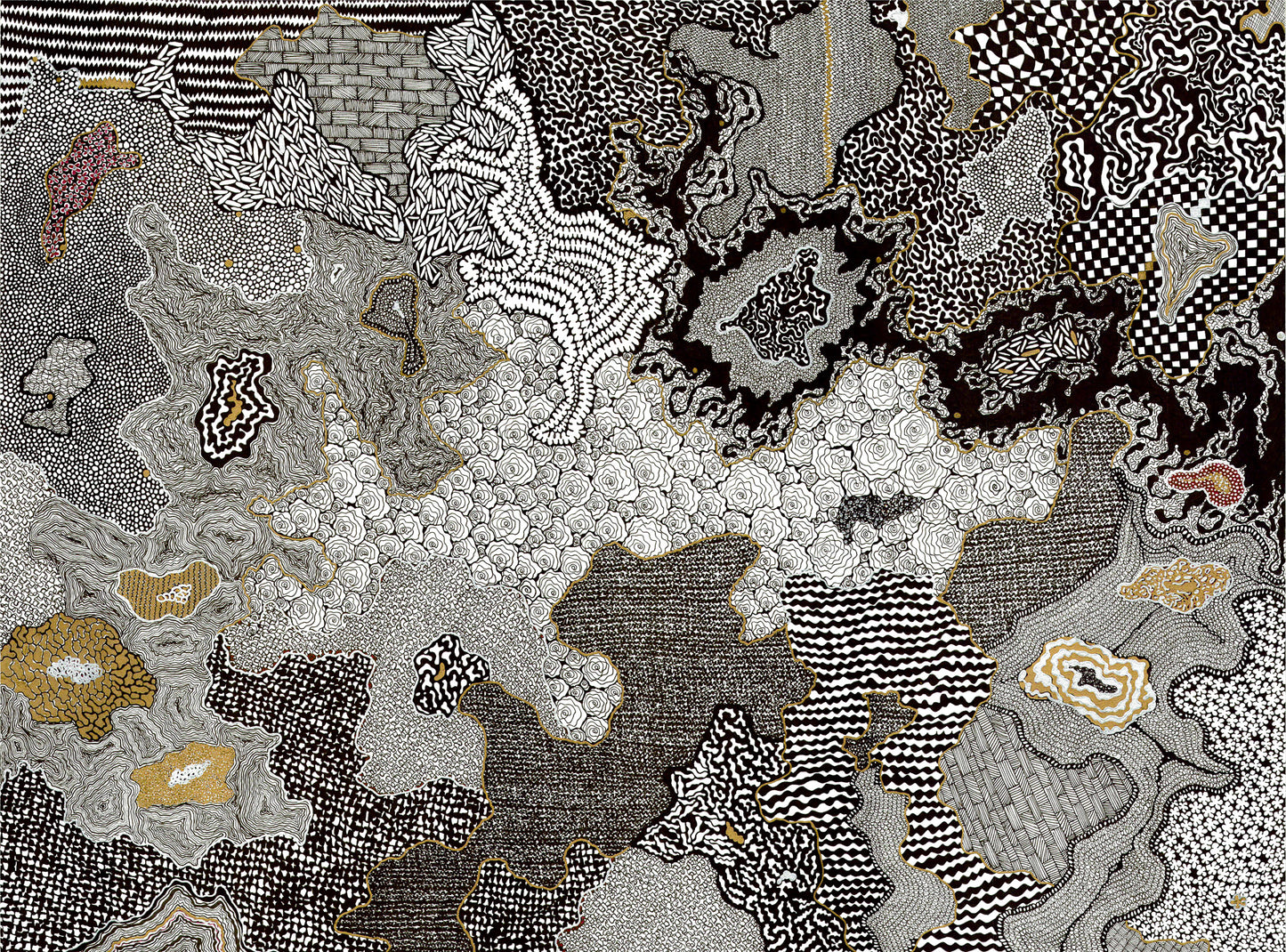 "stay Gold'in" Drawing (Original) 18x24