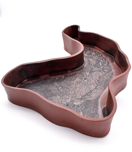 Red Stoneware Tray I