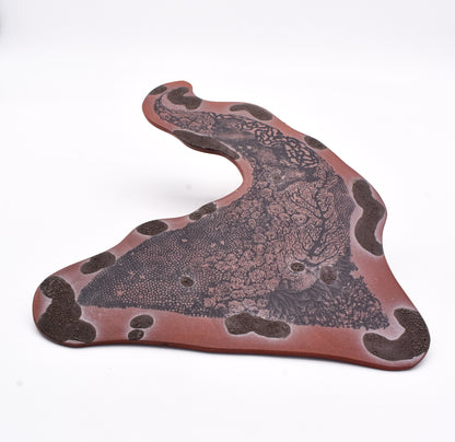 Red stoneware Display plate I